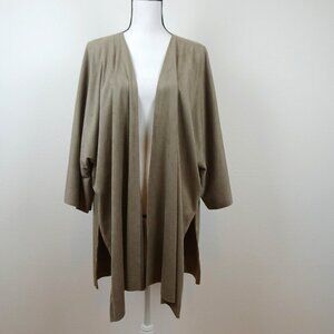 Bryn Walker Open Front Cardigan Women's Plus Size 2X Gray MISSING BELT